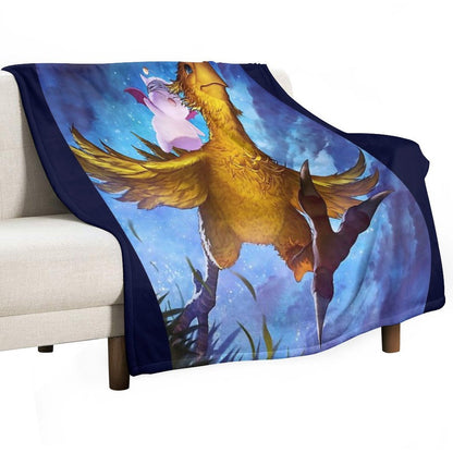 Chocobo & Mogry Throw Blanket