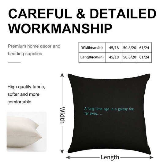 In A Galaxy Far Far Away Linen Throw Pillow Cover