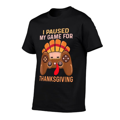 Happy Thanksgiving Gaming Fall Turkey Gamer Boys Kids Men  Slim-fit Cut T-Shirt