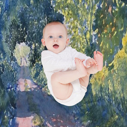 Hockney Trail Tunnel of Trees Throw Blanket