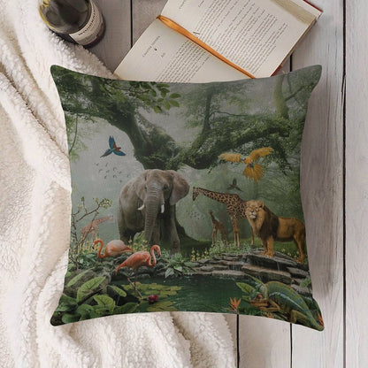 PROJECT PARADISE Linen Throw Pillow Cover