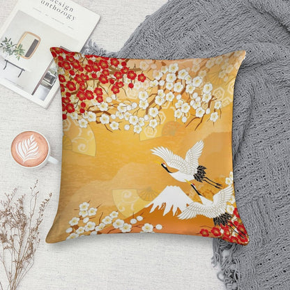 Beautiful Kimono of Japan Soft Anti-Pilling Throw Pillow