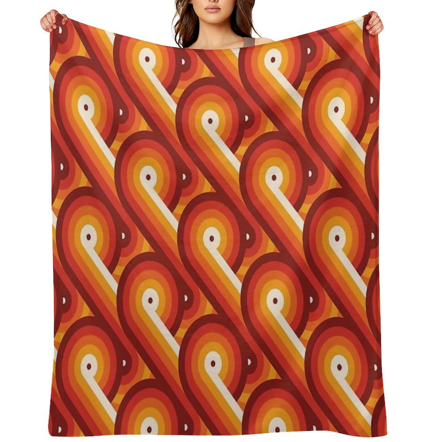 Disco Circles Geometric Pattern – “The Rogue” Palette Throw Blanket