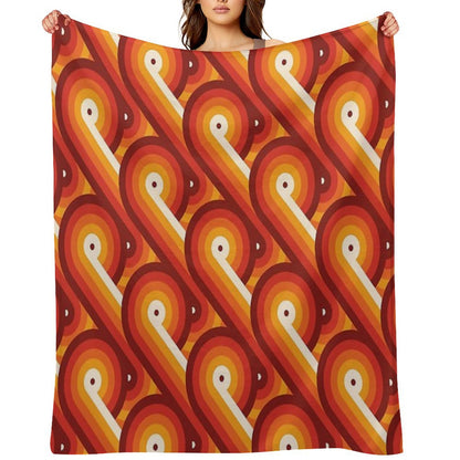 Disco Circles Geometric Pattern – “The Rogue” Palette Throw Blanket