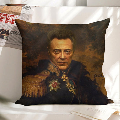 Christopher Walken - Replaceface Linen Throw Pillow Cover