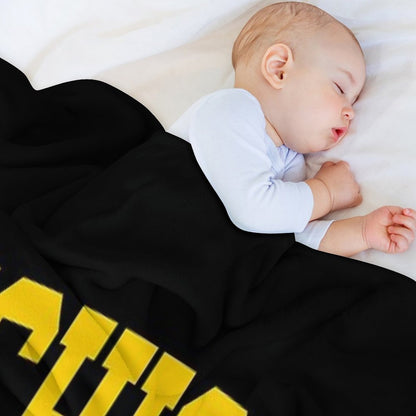 Michigan Tech - College Font Curved Throw Blanket