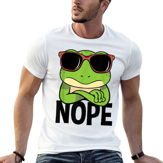 Nope Frog Nope Simple Nope Funny Statement  Easy-care T-Shirt