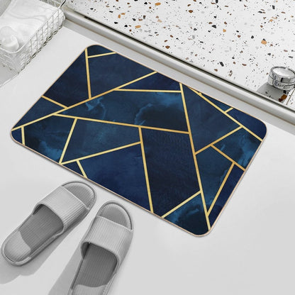 Navy & Gold Geo Bath Mat