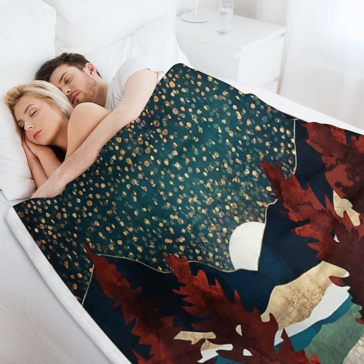 Star Sky Reflection Throw Blanket