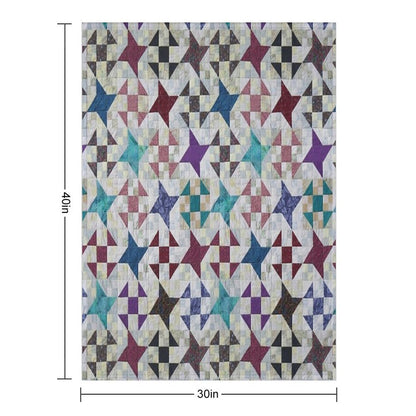 Churn Dash And Falling Stars Quilt Throw Blanket