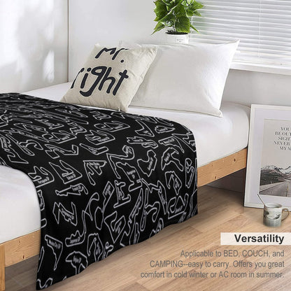 Race Circuits - Pattern Throw Blanket