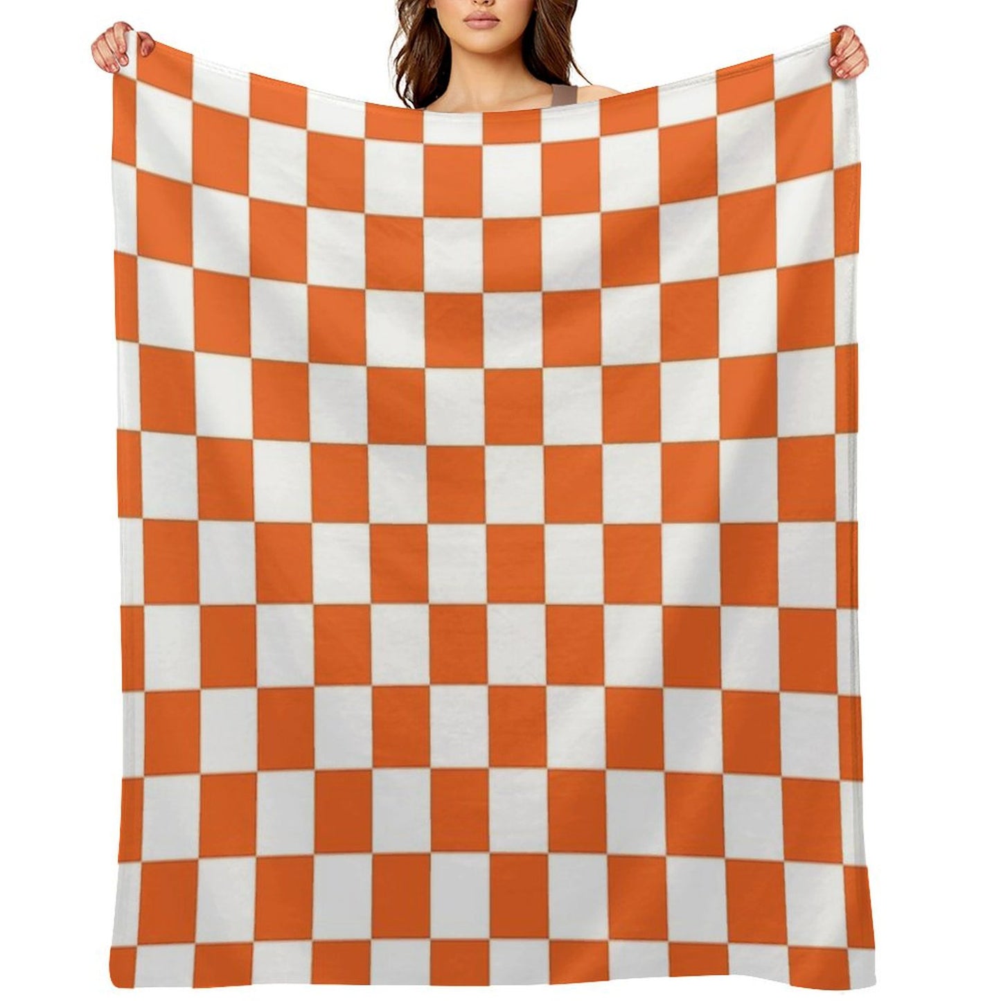 Tennessee Orange And White Checkerboard Throw Blanket