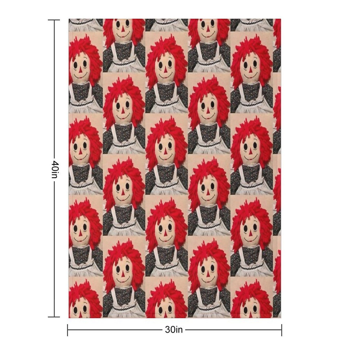 Sweet Raggedy Ann 2 Throw Blanket