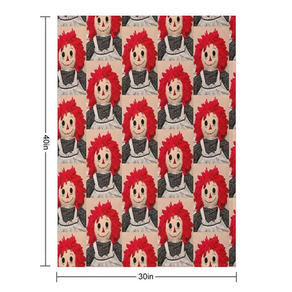 Sweet Raggedy Ann 2 Throw Blanket