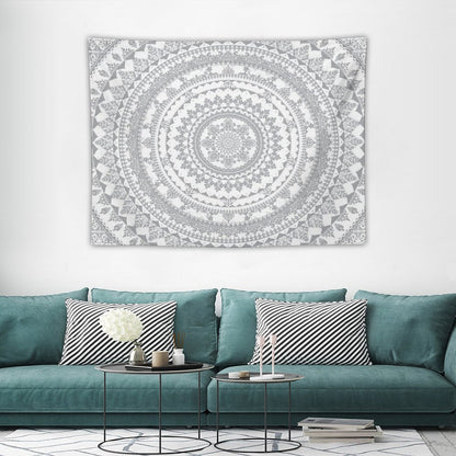 Mandala Gray Tapestry