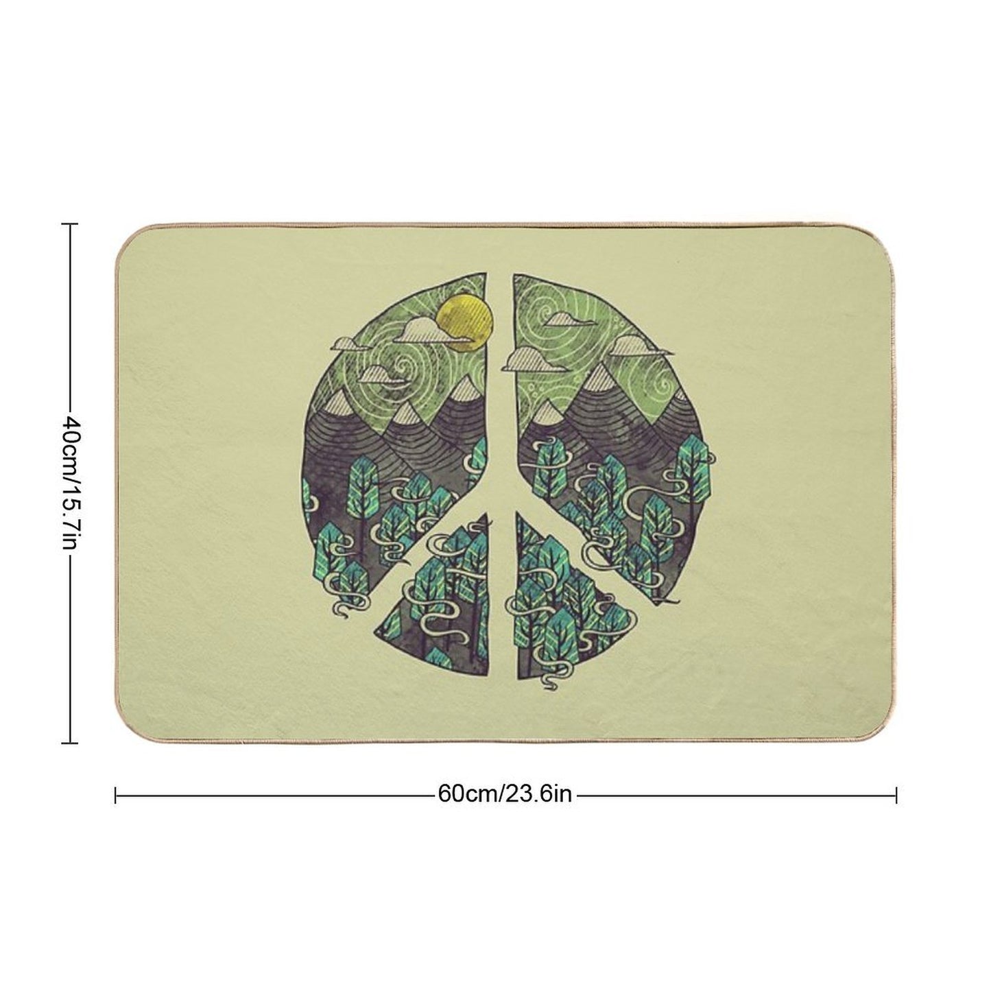 Peaceful Landscape  Slip-Resistant Bath Mat