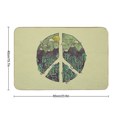 Peaceful Landscape  Slip-Resistant Bath Mat