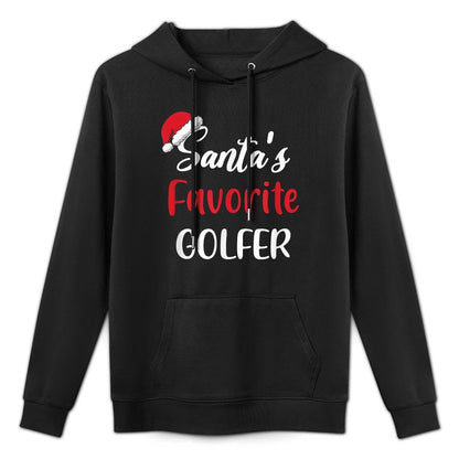 Santas Favorite Golfer Pajama Christmas Golf Funny Breathable Fabric Hoodie