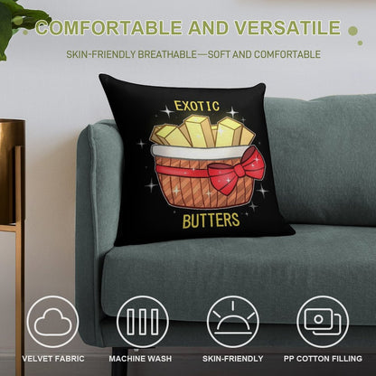 FNAF Exotic Butters Soft Reinforced Edging Throw Pillow