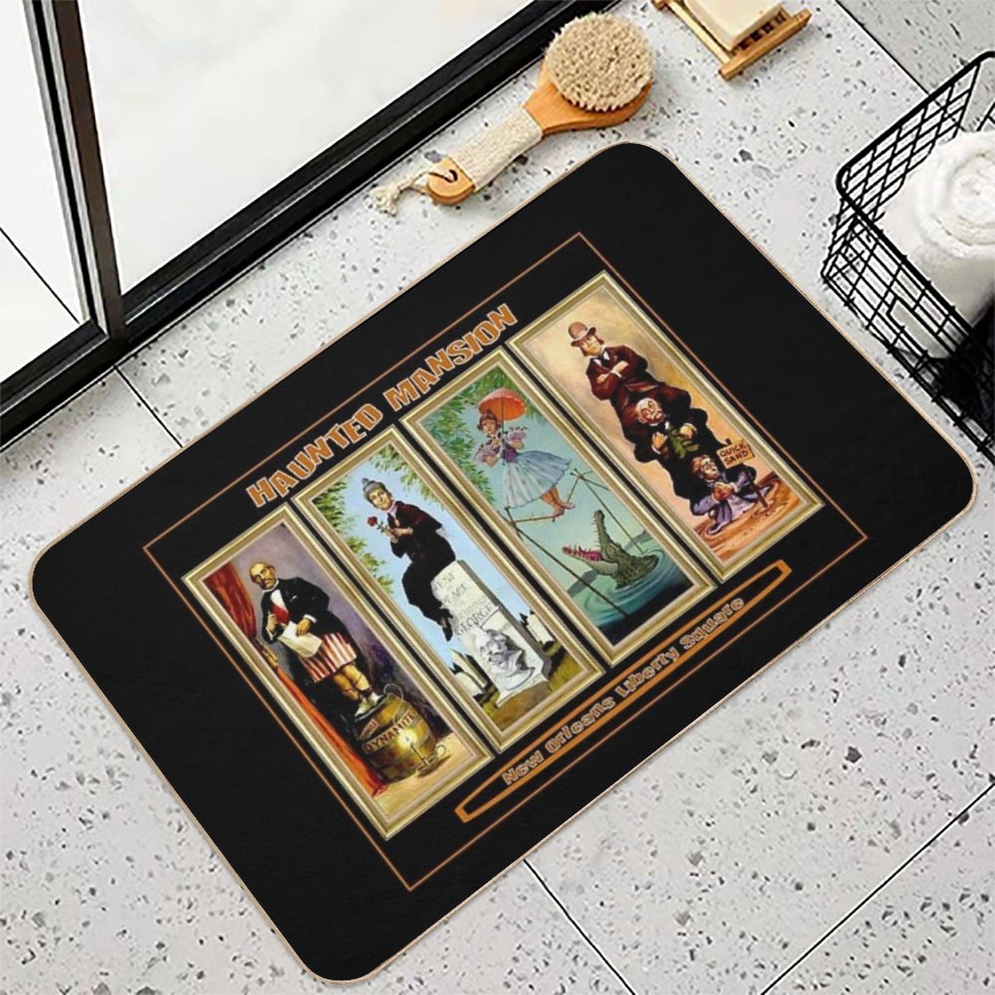 HAUNTED MANSION  Vintage New Orleans Liberty Square Prints. Bath Mat
