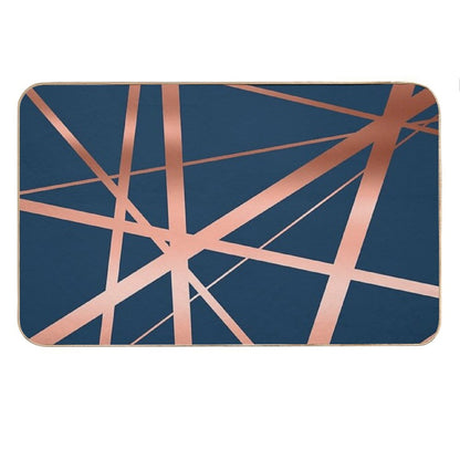 Navy Rose Gold Luxe Bath Mat