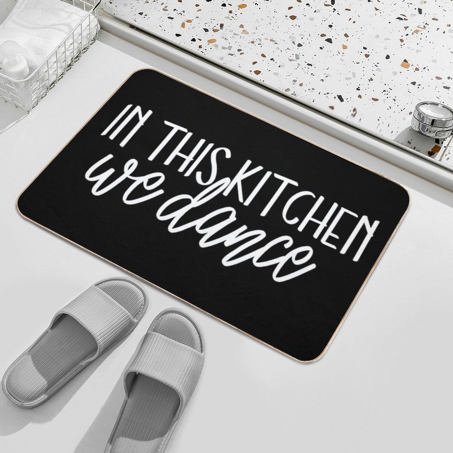 In This Kitchen We Dance Bath Mat