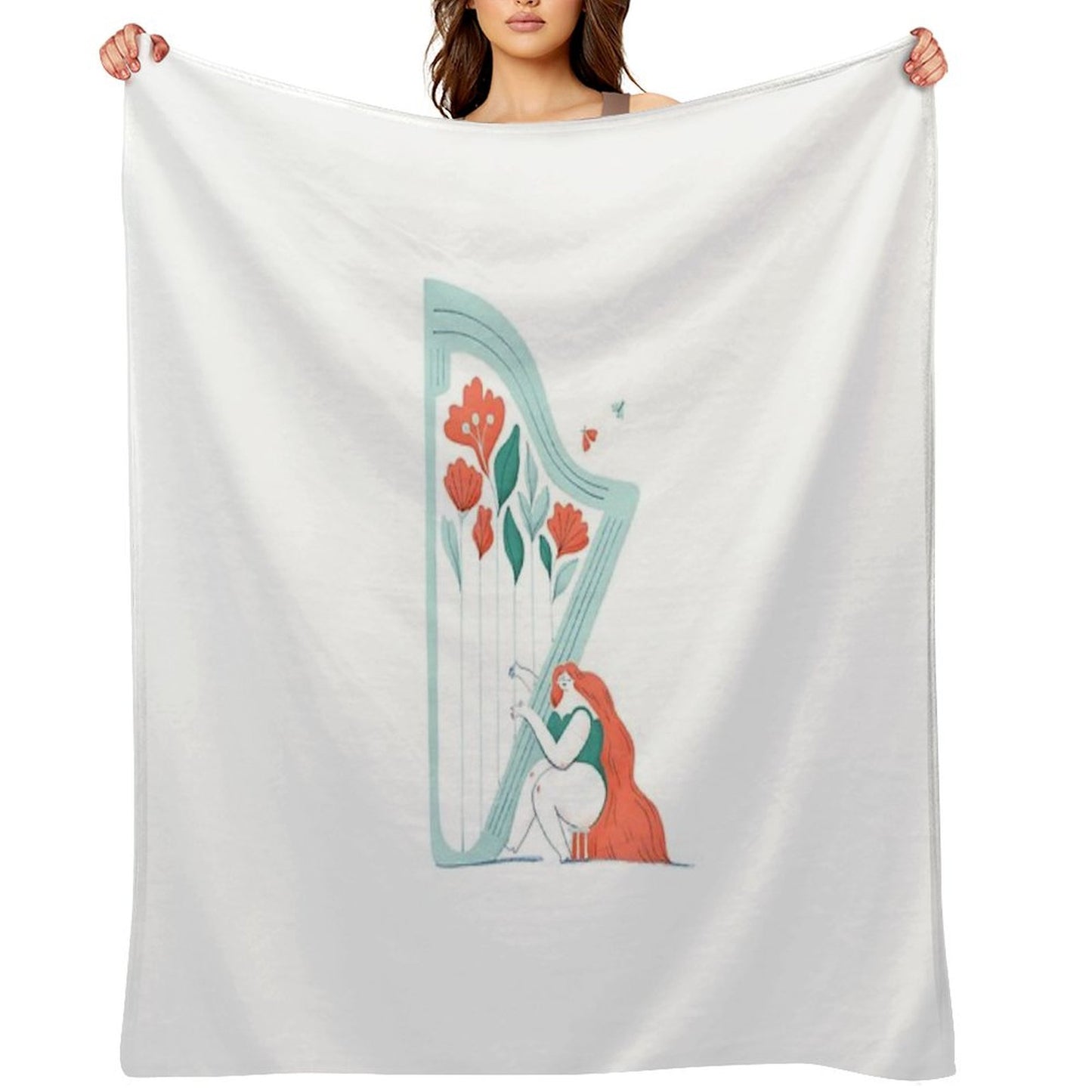 Floral Melody Throw Blanket
