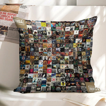 Greatest Hip Hop Albums 1986 - 2018 Linen Throw Pillow Cover