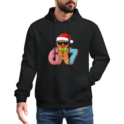 Funny Gingerbread Six Seven 67 Ice Cream Drip Christmas Boys Customizable Surface Hoodie