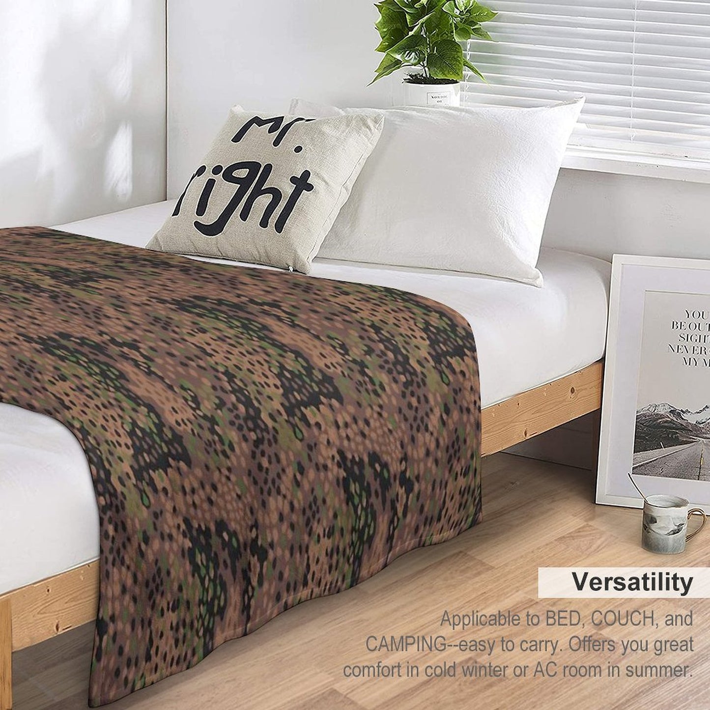 M44 Pea Dot Camo Throw Blanket