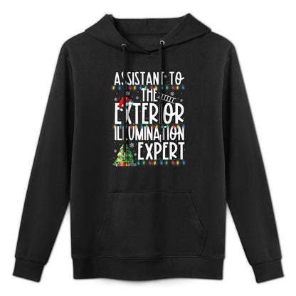 Assistant To Exterior Illumination Expert Christmas Lights Machine Washable Hoodie