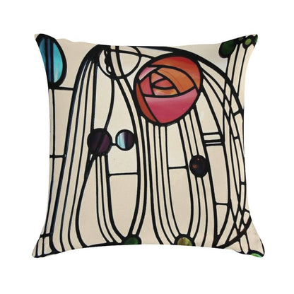 Charles Rennie Mackintosh Design Soft Luxury Feel Throw Pillow