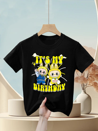 It's My Birthday Cute Labubu Monsters for Birthday Parties Kids T-Shirt