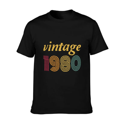 1980 40th Birthday Gift Vintage Retro Men Women 40 Years Old  Easy-care T-Shirt