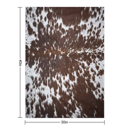 Western Cowhide – Brown And White Throw Blanket