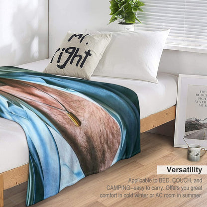 Glen Powell Handsome Throw Blanket