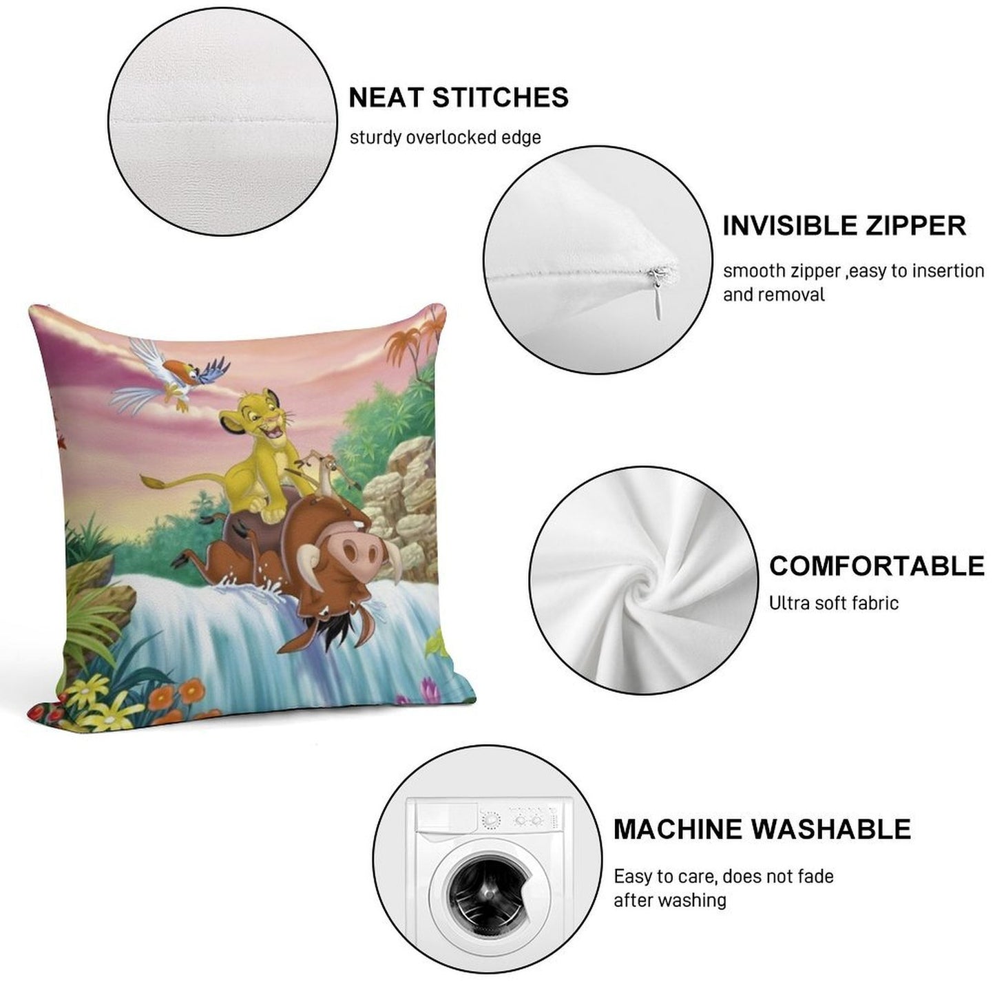No Worries Soft Bedroom Essential Throw Pillow