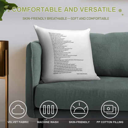 Every That's What She Said From The Office Soft Shrink-Resistant Throw Pillow