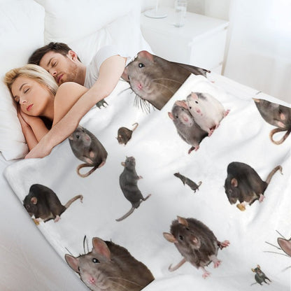 The Rat Set Throw Blanket