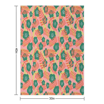 Bright Florals Throw Blanket