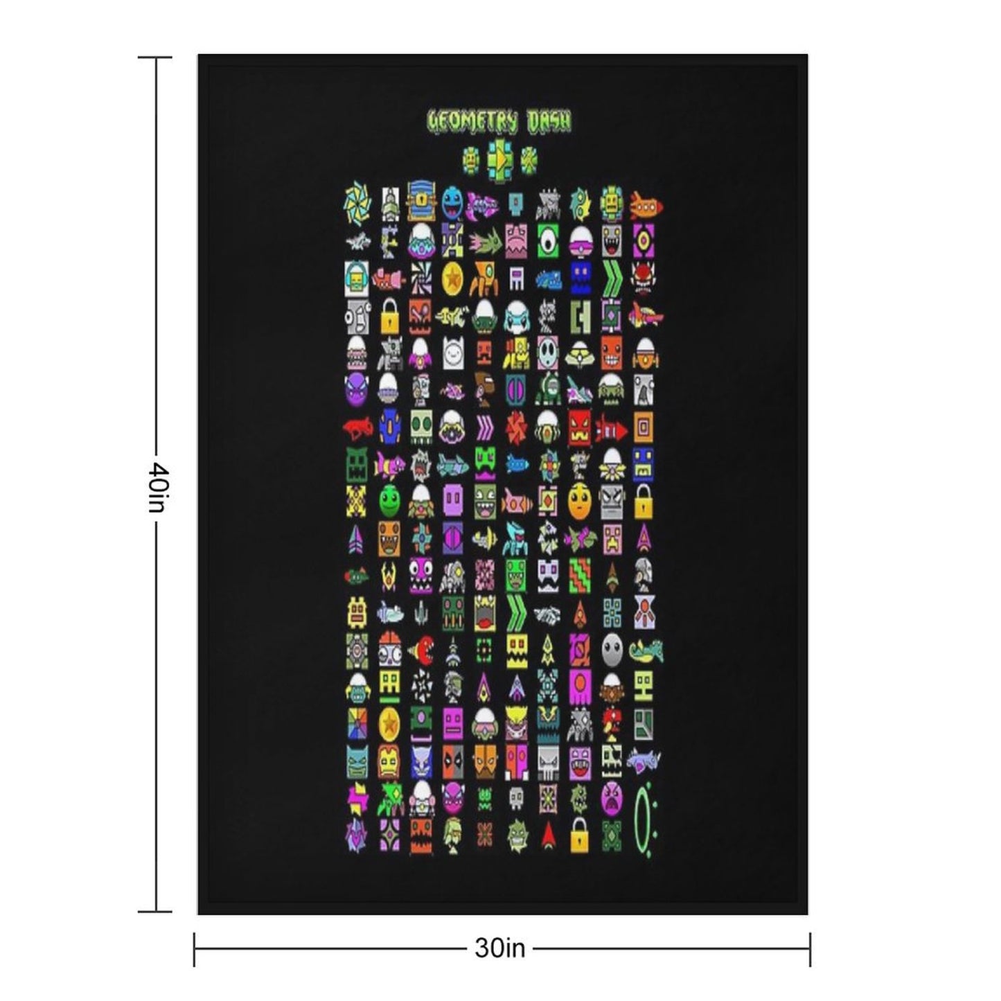 Geometry Dash Throw Blanket