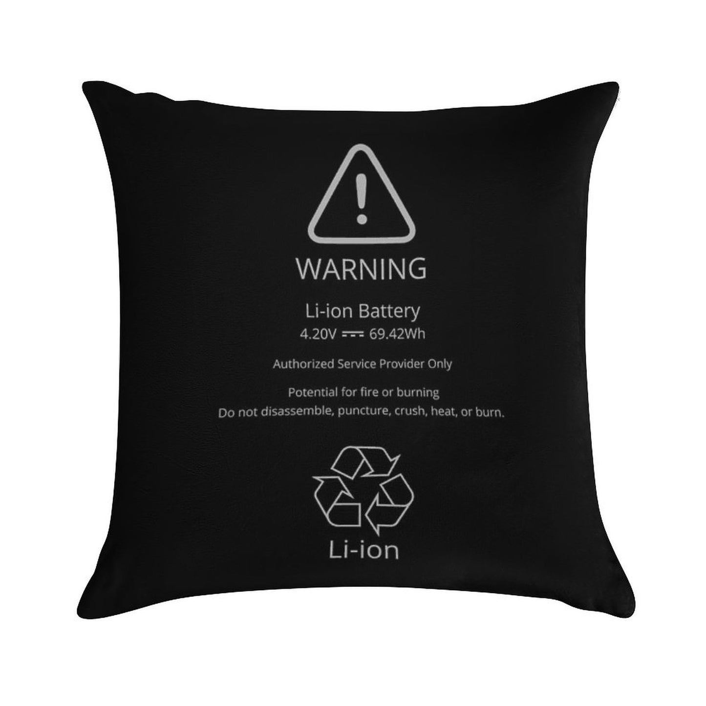 Swollen Battery  Lithium-ion Battery Soft Decorative Cover Throw Pillow