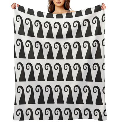 Elegant Greek Style Waves Ornament, Timeless Design, Not AI Throw Blanket