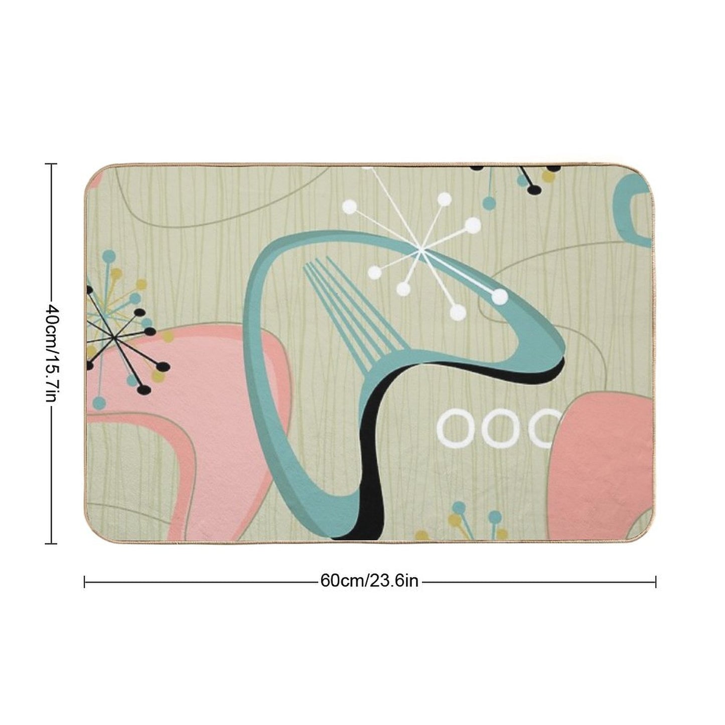 Retro Eames-Era Atomic Inspired 2 Bath Mat