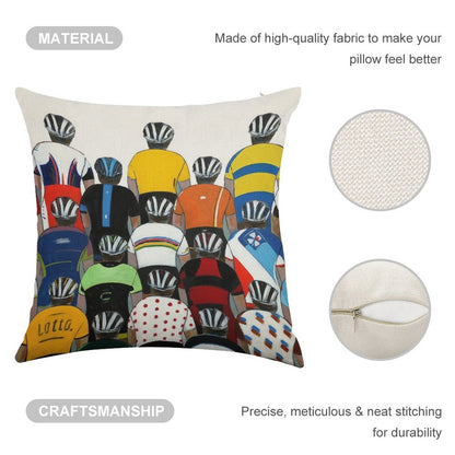 Maillots Shirt Linen Throw Pillow Cover