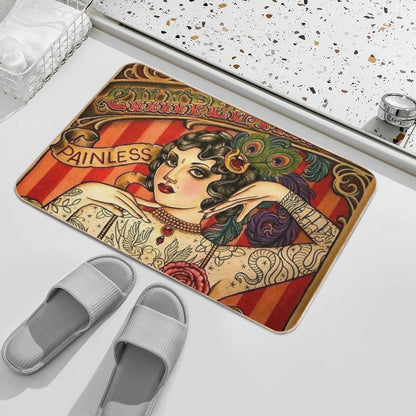 CHAPEL TATTOO; Vintage Body Advertising Art Bath Mat