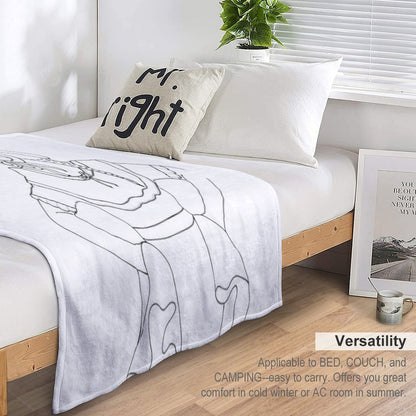 Dancer Looking to The Side, Bottomless Throw Blanket