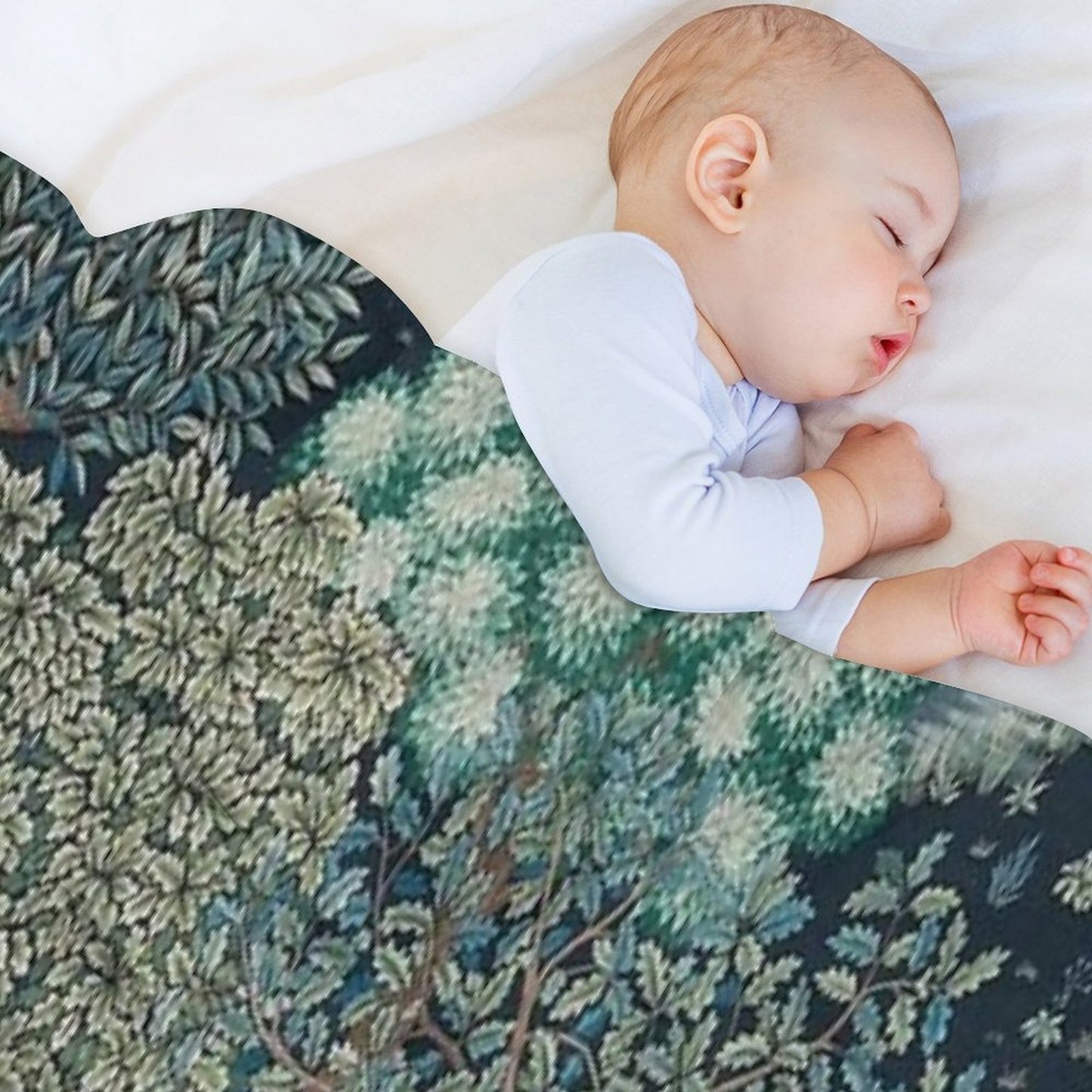 William Morris - The Brook Tapestry - Forest Deer Throw Blanket