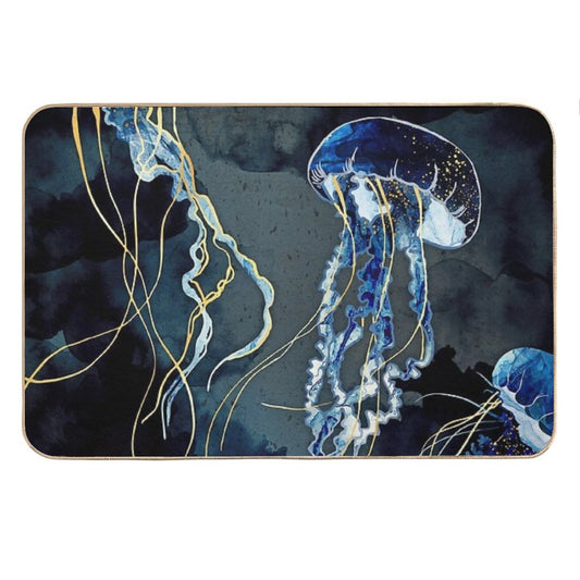 Metallic Ocean III Bath Mat