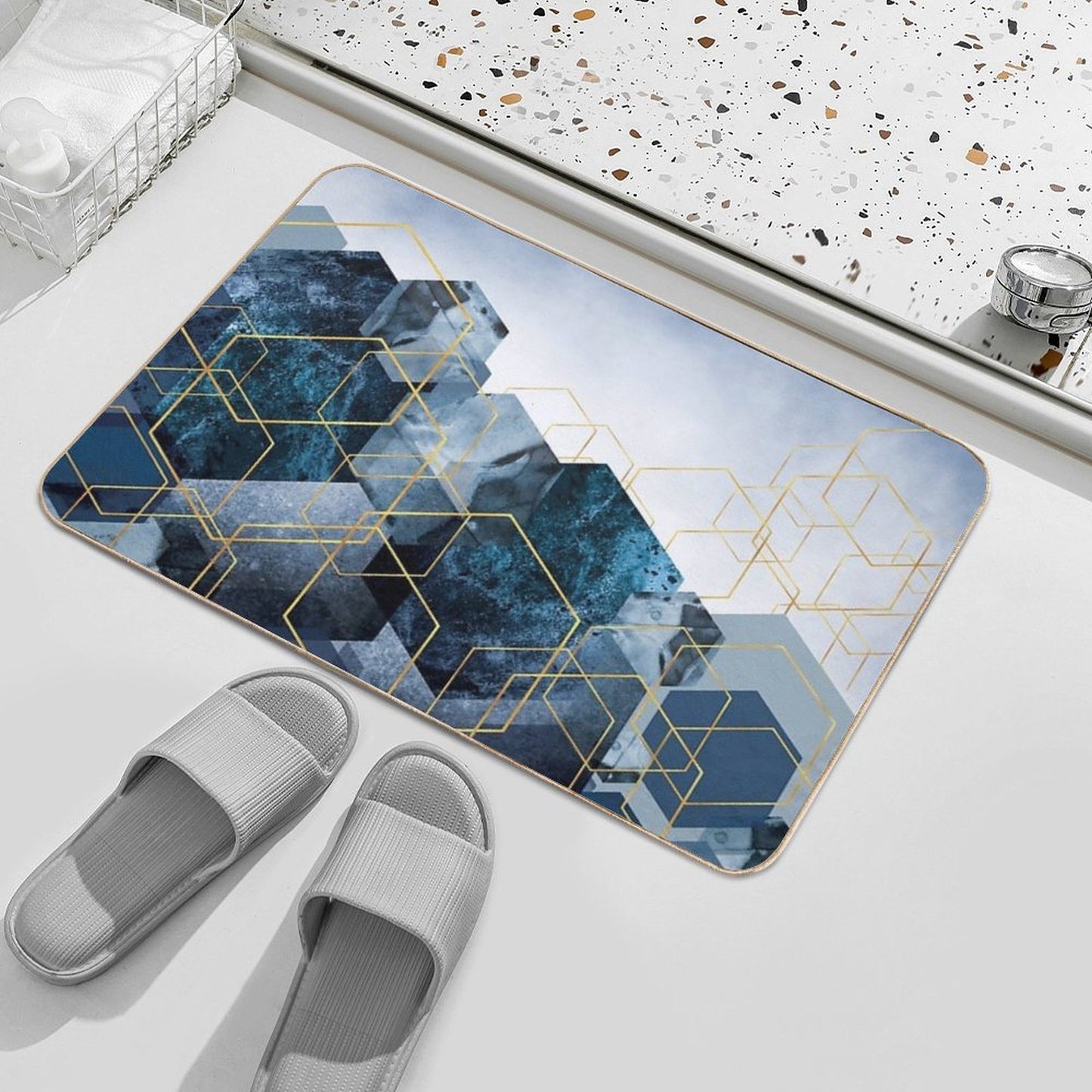 Geometric Compilation Bath Mat